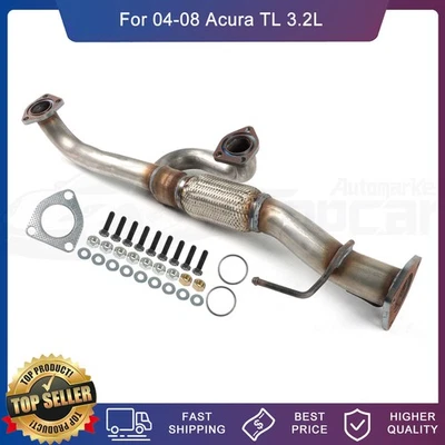 FRONT FLEX Y-PIPE Fit for 2003-2008 Honda Accord/Acura TL 3.0L/3.2L Direct-Fit - Image 1 of 4