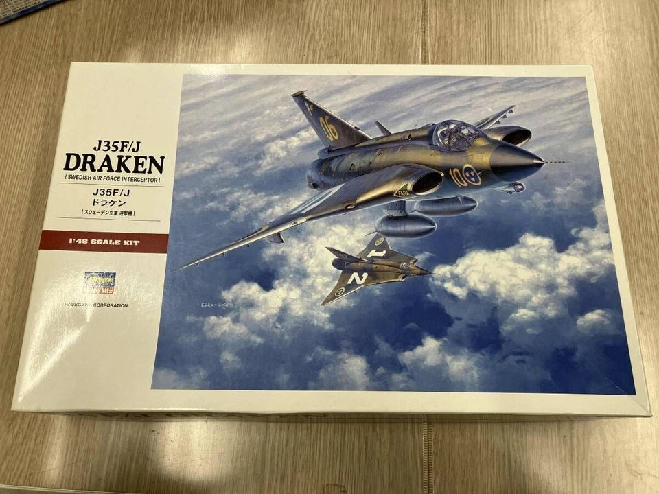 Hasegawa 1/48 J35F J Draken PT Series PT41 Airplane Plastic Model Kit - Immagine 1 di 4