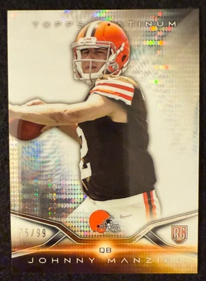 Johnny Manziel RC 2014 Topps Platinum 126 Prism? 75/99 - Image 1 of 3