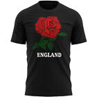 English Red Rose Badge T Shirt Mens Gift Rugby Him England Supporter St Georg...