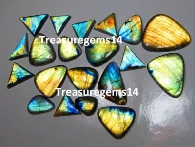 Lote al por mayor natural de 5050 quilates de labradorita trillón de piedras preciosas de cabujón de fuego múltiple Foto 1 de 4