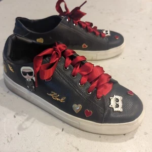 Karl Lagerfeld Paris Sneakers Womens Size 11 M Fashion Cate Pins Sneakers Shoes - Picture 1 of 10