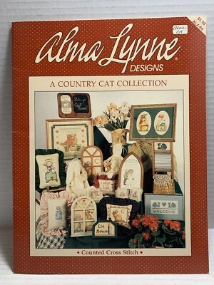 Country Cat Collection Counted Cross Stitch Pattern Book 1988 ALX-64 19 Designs - Image 1 of 4