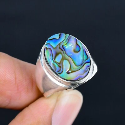 Abalone Shell Gemstone Handmade Man's Ring Jewelry Gift For Her LG-1127 - Image 1 of 4