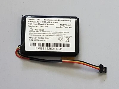 Battery for TomTom Go 60, TomTom Go 61, TomTom Go 600, TomTom Start 62, TomTom - Image 1 of 3