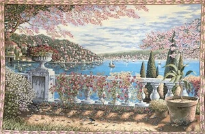 Tapestry wall hanging the lake of Como Italy - Picture 1 of 1