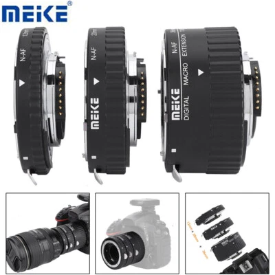 Meike MK-N-AF Auto Focus Macro Extension Tube 12mm+20mm+36mm for Nikon F mount - Image 1 of 4