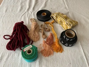 Konvolut Vintage Webband Borte Seil Vorhang Quaste Stuhl Design Renaissance - Bild 1 von 7