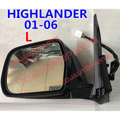 🔥 Conjunto de espejo retrovisor lado izquierdo 5 pines sin pintar para Toyota Highlander 01-06 Foto 1 de 3