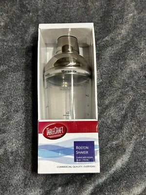 Tablecraft Boston шейкер 3 шт. с рецептами из нержавеющей стали верхний 24 унций новый в коробке H2400 - Изображение 1 из 4