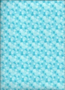 New Aqua Bubbles 100% Cotton Flannel Fabric by the Quarter-Yard - Picture 1 of 2
