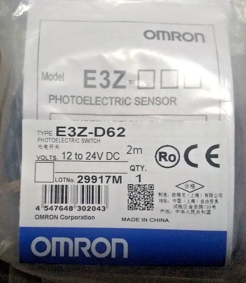 INDUSTRYPLC-2008 E3Z-D62 1PCS NEW OMRON Photoelectric Sensor Switch E3Z-D62