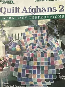 Quilt Afghan # 2 Extra Easy Crochet Patterns Books Cathedral Windows Sipes - Picture 1 of 4