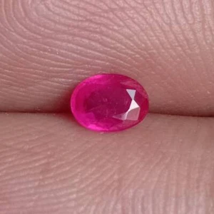 0.40 Ctw Natural Red Burma Ruby Oval Cut Loose Gemstone Jewelry Making - Picture 1 of 5