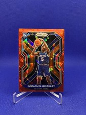 IMMANUEL QUICKLEY 2020-21 Panini Prizm #296 RC Red Cracked Ice Prizm Rookie (C)