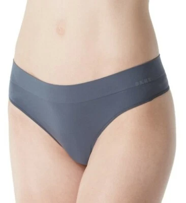DKNY Womens Seamless Litewear Solid Thong Underwear Panty DK5016 Gray XL NEW - Image 1 of 4