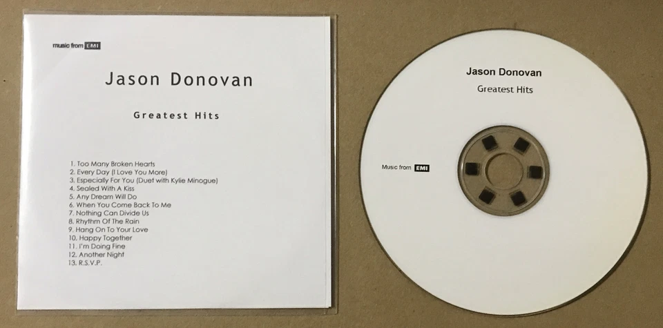 Jason Donovan Greatest Hits 13 Track Promo Only CD Very Rare Feat Kylie Minogue - Image 1 of 2
