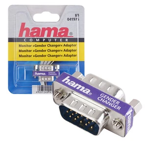 Hama Gender Changer VGA S-VGA 15 pol. Verbinder Adapter 2x VGA-Buchse Kupplung - Bild 1 von 4