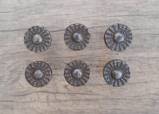 6pcs Vintage cast iron flower design cabinet drawer door knobs screen handles