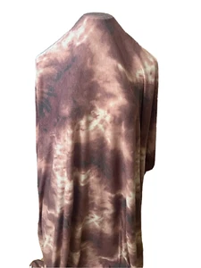 1-yard - 15" KNIT STRETCH TIE DYE PRINT BROWN TONES - Picture 1 of 3