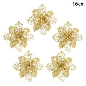 5pcs Christmas Artificial Flower Pine Cone Branch Ornament - Home DIY Wreath NEW - Picture 1 of 32