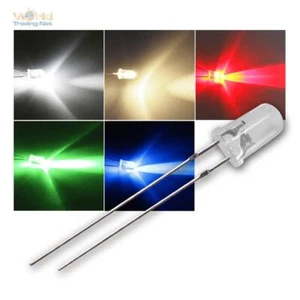 12 V LED 5 mm transparente al agua, diodos emisores de luz listos para conectar a 12 voltios, LED 12V 5 mm - Imagen 1 de 11