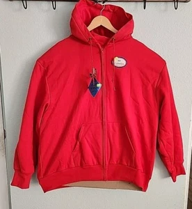 VTG Camber Red Full Zip Thermal Lined Hoodie Sweatshirt Workwear USA 4X NEW - Picture 1 of 6