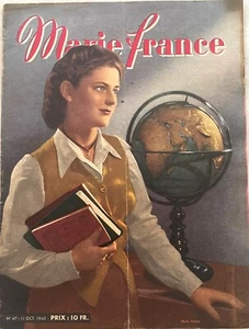 MARIE-FRANCE n° 47 du 11 Octobre 1945 revue mode couture femme ancien magazine - Picture 1 of 4