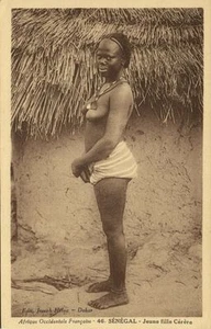 Senegal, A.O.F., joven nativa de la tribu Cerère (1930) - Imagen 1 de 1