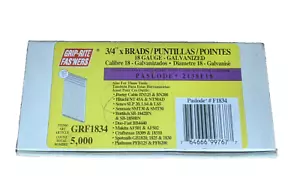 Grip-Rite GRF1834 3/4" 18 Ga. Galvanized Brad Nails 5000 count - Picture 1 of 2