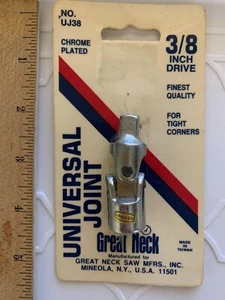 Vintage Great Neck Universal Joint Socket 1/2" Drive UJ12 Swivel Tight Spots NOS - Picture 1 of 6