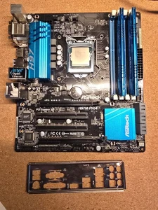 ASROCK H97M PRO4 LGA1150 MOTHERBOARD + i7 4790K + 16GB + IO Shield - Afbeelding 1 van 9