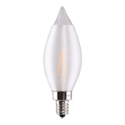Satco S11302 4w CA11 LED Satin Spun Clear 2700k Candelabra Base 120V bulb - Image 1 of 3