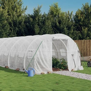 Tuinkas met stalen frame 42 m² 14x3x2 m groen broeikas polytunnel vidaXL - Afbeelding 1 van 36