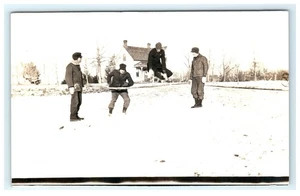 1904-1918 1913 Echt Foto Postkarte Anita Iowa Winterszene Springen - Bild 1 von 2