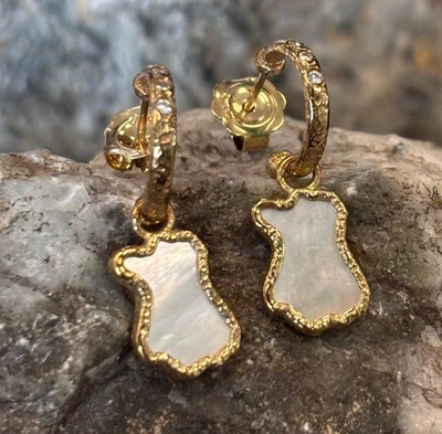 Pendientes Clogau Oro Amarillo y Rosa 9ct Dama de la Suerte Madreperla Diamante 375 Foto 1 de 4