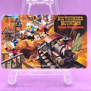 Mickey Minnie Donald Daisy Phone Card BIG Thunder Mountain Tokyo Disneyland - Picture 1 of 6