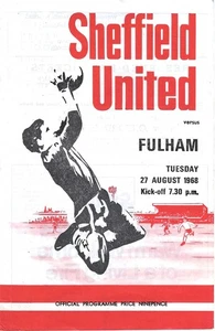 SHEFFIELD UNITED V FULHAM ~ 27 AUGUST 1968 ~ VERY GOOD CONDITION PROGRAMME - Picture 1 of 1