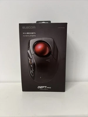 ELECOM DEFT PRO Trackball Mouse Wired/Wireless Bluetooth Ergonomic Design -Black - Image 1 of 4