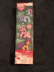 Hasbro My Little PONY 2009 Ponyville confezione da 3 cruscotti arcobaleno Scootaloo Pinkie Pie - Foto 1 di 7