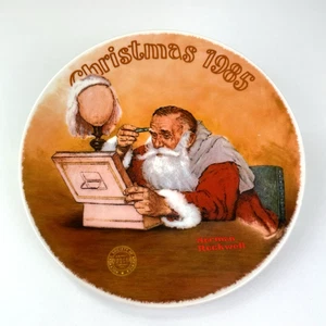 Rockwell Society Annual Christmas Plate Grandpa Plays Santa Fine China 1985 - Picture 1 of 1