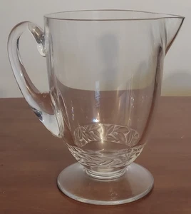 Brocca vetro artistico Rene LALIQUE Francia firmata LOGELBACH cristallo FOGLIE SMERIGLIATE - Foto 1 di 5