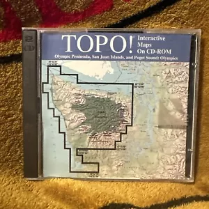 TOPO Interactive Maps On CD-ROM (Windows 3.1, NT) Pacific Northwest Genuine! - Picture 1 of 3