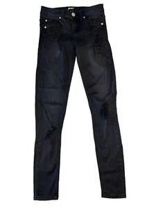 Pinc Premium big girls distressed Washed Black skinny jeans Jeggings 10 - Picture 1 of 3