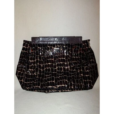 Women Miche Prima Shell Large Brown Plum Patent Croc Cobblestone Rosalyn - Image 1 of 4