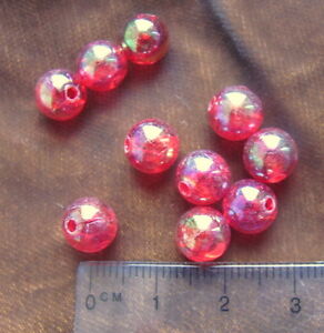 70 round 8mm smooth AB transparent beads plastic acrylic choose colour