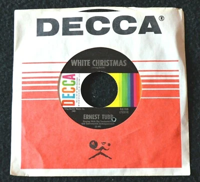 ERNEST TUBB-WHITE CHRISTMAS / BLUE CHRISTMAS-45RPM-REISSUE-NEW OLD STOCK - Image 1 of 4