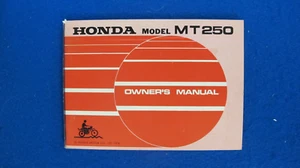 Honda 1975 MT250 Original Factory New Old Stock Owners Manual f710 - Picture 1 of 7