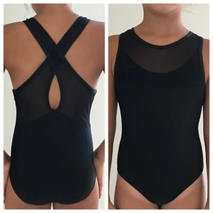 Schwarzes Ballett Trikot. Tanzkostüm. Alter 7-12 Jahre. Schnell UK. Gymnastik Body Anzug - Bild 1 von 3