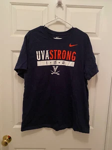 University of Virginia UVA Cavaliers Football UVA Strong Blue T-Shirt Small - Picture 1 of 2